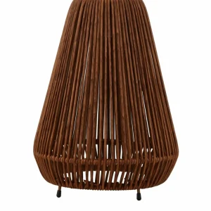 Lindby lampe solaire LED Amaria, rotin, foncé, Ø 27 cm^ Lampes Décoratives