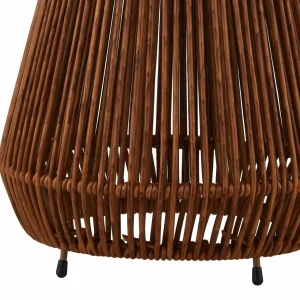 Lindby lampe solaire LED Amaria, rotin, foncé, Ø 27 cm^ Lampes Décoratives