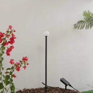 Lindby lampe solaire LED Freydis, noir, aluminium, 2.000 K^ Lampes Décoratives