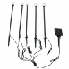 Lindby lampe solaire LED Freydis, set de 5, noir, 2.000 K^ Lampes Décoratives