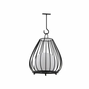Lindby lampe solaire LED Kelda, noir, aluminium, 38 cm, intensité variable^ Lampes Décoratives