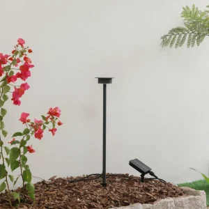 Lindby lampe solaire LED Lyris, noir, aluminium, 3.000 K^ Lampes Décoratives