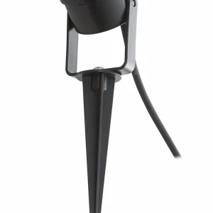 Lindby lampe sur piquet Thorgal, Ø 9,8 cm, noir, set de 3 pièces^ Projecteurs D'Extérieur