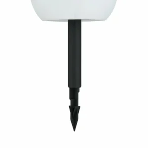 Lindby Lampes solaires LED Lago, RGBW, set de 3 boules, piquet de terre^ Lampes Décoratives