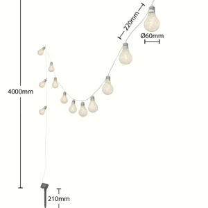 Lindby Lampini guirlande lumineuse solaire LED^ Lampes Décoratives