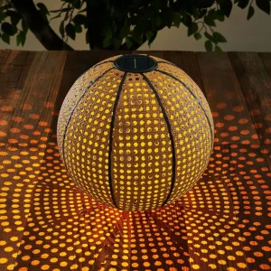 Lindby Lemark lanterne solaire LED sphère piquet^ Lampes Décoratives