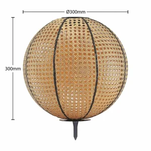 Lindby Lemark lanterne solaire LED sphère piquet^ Lampes Décoratives