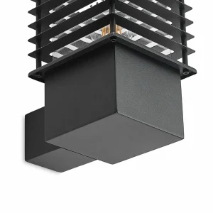 Lindby Liddi applique d’extérieur angulaire, noire^ Appliques Murales Extérieures