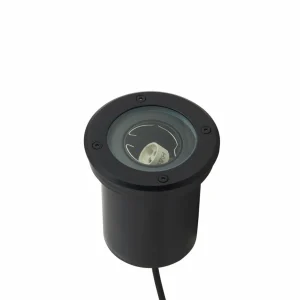Lindby luminaire encastré dans le sol Cliff, Ø 13 cm, rond, noir^ Spots Encastrés Dans Le Sol D'Extérieur