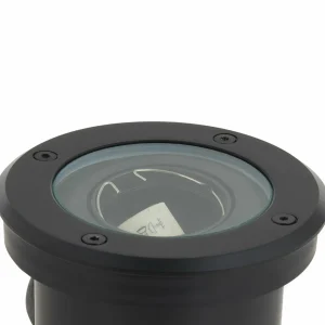 Lindby luminaire encastré dans le sol Cliff, Ø 13 cm, rond, noir^ Spots Encastrés Dans Le Sol D'Extérieur