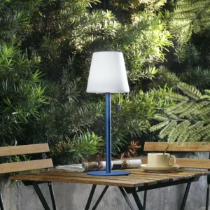 Lindby luminaire LED rechargeable Azalea bleu Alu CCT réglable en hauteur^ Lampes Décoratives