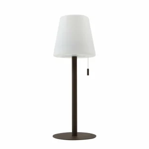 Lindby luminaire LED rechargeable Azalea marron Alu CCT réglable en hauteur^ Lampes Décoratives