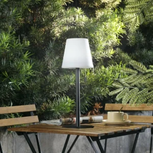 Lindby luminaire LED rechargeable Azalea noir Alu CCT réglable en hauteur^ Lampes Décoratives