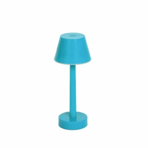 Lindby luminaire LED rechargeable Gaja, bleu, USB, IP44, RGBW, intensité^ Lampes Décoratives
