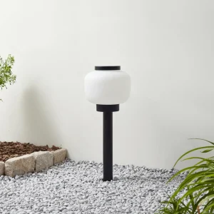 Lindby luminaire pour socle Orfeas, noir/blanc, aluminium, Ø 24 cm^ Luminaires De Terrasse