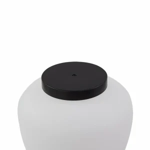 Lindby luminaire pour socle Orfeas, noir/blanc, aluminium, Ø 24 cm^ Luminaires De Terrasse