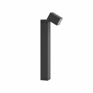Lindby luminaire pour socle Othil, hauteur 50 cm, gris, aluminium^ Potelets Extérieurs