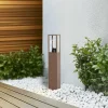 Lindby luminaire pour socle Robigus, couleur rouille, aluminium^ Potelets Extérieurs