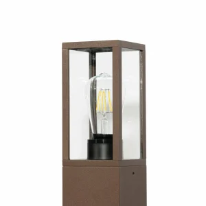 Lindby luminaire pour socle Robigus, couleur rouille, aluminium^ Potelets Extérieurs