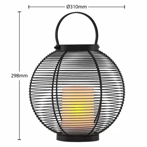 Lindby Mairuna lanterne solaire LED noire, 30,8 cm^ Lampes Décoratives