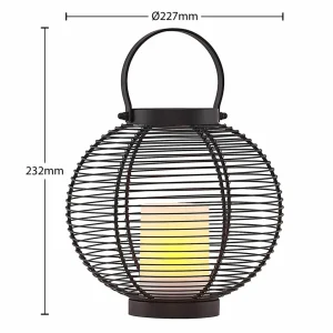 Lindby Mairuna lanterne solaire LED noire, 22,7 cm^ Lampes Décoratives