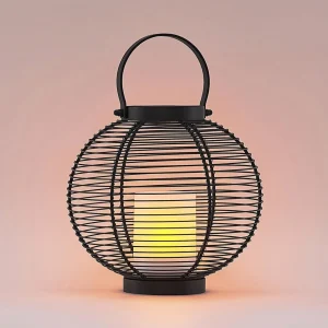 Lindby Mairuna lanterne solaire LED noire, 22,7 cm^ Lampes Décoratives