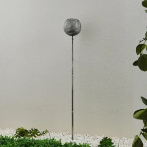Lindby Miliana lampe sur piquet solaire LED argent^ Lampes Décoratives