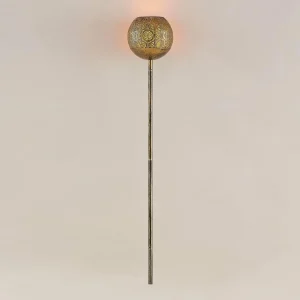 Lindby Miliana lampe sur piquet solaire LED laiton^ Lampes Décoratives