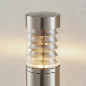 Lindby Piper borne lumineuse acier inox, détecteur^ Bornes Extérieures Avec Détecteur