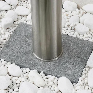 Lindby Piper borne lumineuse acier inox, détecteur^ Bornes Extérieures Avec Détecteur