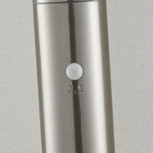 Lindby Piper borne lumineuse acier inox, détecteur^ Bornes Extérieures Avec Détecteur