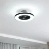 Lindby Smart Ventilateur de plafond LED Paavo, noir, silencieux,Tuya^ Ventilateurs