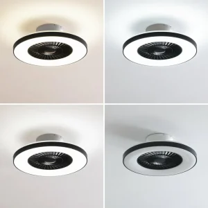 Lindby Smart Ventilateur de plafond LED Paavo, noir, silencieux,Tuya^ Ventilateurs