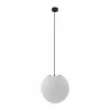 Lindby suspension d'extérieur Alea, blanc, plastique, Ø 38 cm^ Suspensions D'Extérieur