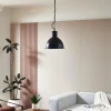 Lindby suspension d'extérieur Luciane, noir, aluminium, Ø 31,8 cm^ Suspensions D'Extérieur