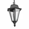 Lindby suspension Edana, Ø 25 cm, verre, aluminium, IP44^ Suspensions D'Extérieur
