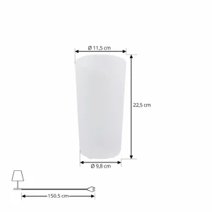 Lindby Vase à fleurs LED rechargeable Florista, RVB, IP54, Ø 12cm, blanc^ Lampes Décoratives