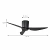 Lindby ventilateur de plafond Aulo, noir, DC, silencieux, Ø 123 cm^ Ventilateurs