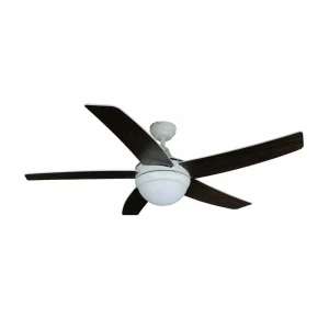 Lindby Ventilateur de plafond avec lumière Auraya, silencieux, blanc, 130cm^ Ventilateurs