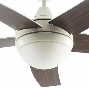 Lindby Ventilateur de plafond avec lumière Auraya, silencieux, blanc, 130cm^ Ventilateurs