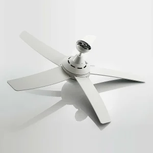 Lindby Ventilateur de plafond avec lumière Auraya, silencieux, blanc, 130cm^ Ventilateurs