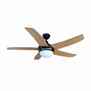 Lindby ventilateur de plafond avec lumière Auraya, silencieux, noir^ Ventilateurs