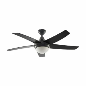 Lindby ventilateur de plafond avec lumière Auraya, silencieux, noir^ Ventilateurs
