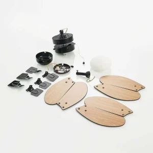 Lindby Ventilateur de plafond avec lumière Minja noir silencieux 78 cm^ Ventilateurs