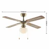 Lindby Ventilateur de plafond avec lumière Rakan, silencieux, Ø 106 cm^ Ventilateurs