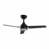 Lindby Ventilateur de plafond LED Aerallo, noir, CCT, silencieux^ Ventilateurs