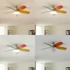 Lindby Ventilateur de plafond LED Jonte, bois, DC, silencieux, Ø 106 cm^ Ventilateurs