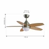 Lindby Ventilateur de plafond LED Klasika, DC, silencieux, 106 cm, CCT^ Ventilateurs