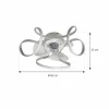 Lindby Ventilateur de plafond LED Lomata, blanc, silencieux, Ø 23 cm^ Ventilateurs