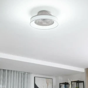 Lindby Ventilateur de plafond LED Mace, blanc, silencieux, CCT^ Ventilateurs